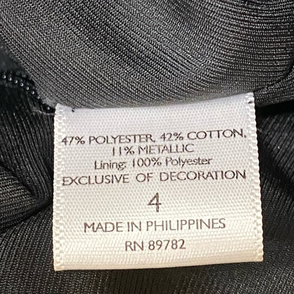 N Notori Black Metallic Drop Waited Sleeveless Event Dress Size 4 NWT - Picture 6 of 6